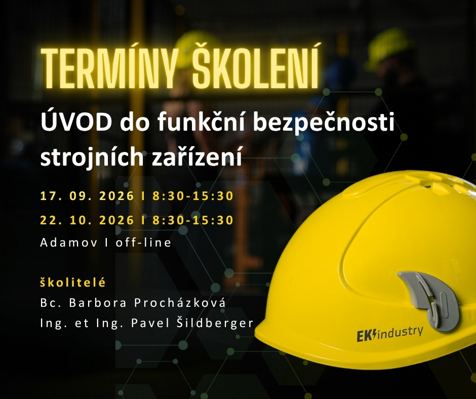 termíny školení Úvod do funkční bezpečnosti strojních zařízení